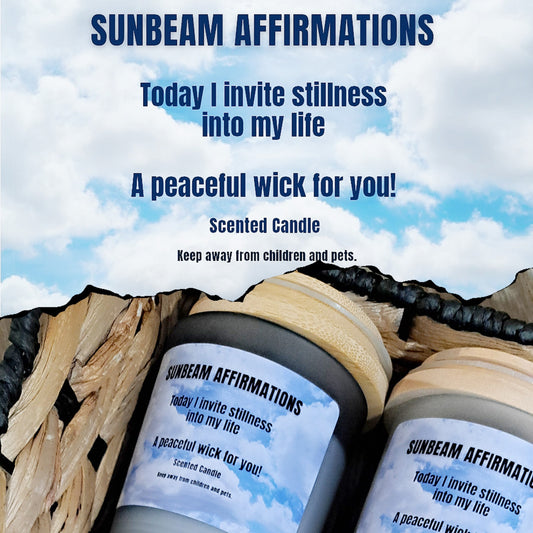 Peaceful One Wick Affirmation Candle: "Today I invite stillness into my life"