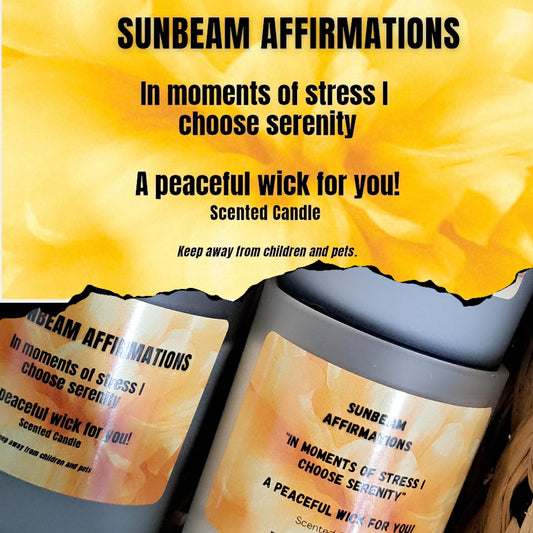 Peaceful One Wick-"In moments of Stress I choose Serenity"