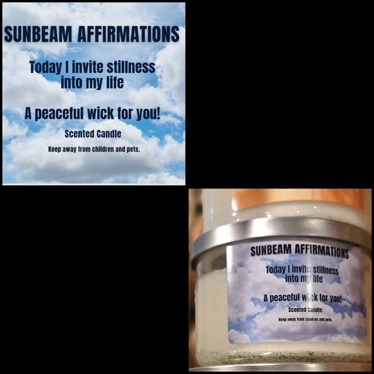 Peaceful Three Wick Affirmation Candle "TODAY I INVITE STILLNESS INTO MY LIFE"