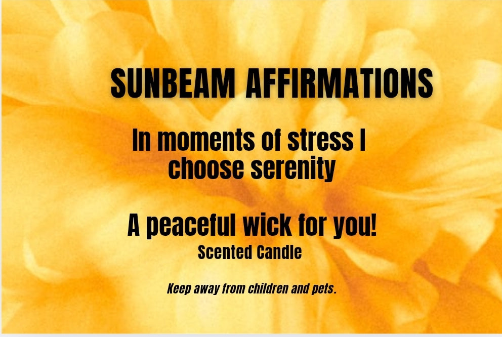Peaceful Three Wick Affirmation Candle "IN MOMENTS OF STRESS, I CHOOSE SERENITY"